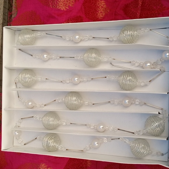 vintage Kurt S Adler Set of 3 Boxes Christmas Garland Beaded Strands w Box - Picture 3 of 16